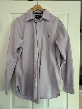 Ralph Lauren men’s button purple dress down shirt large